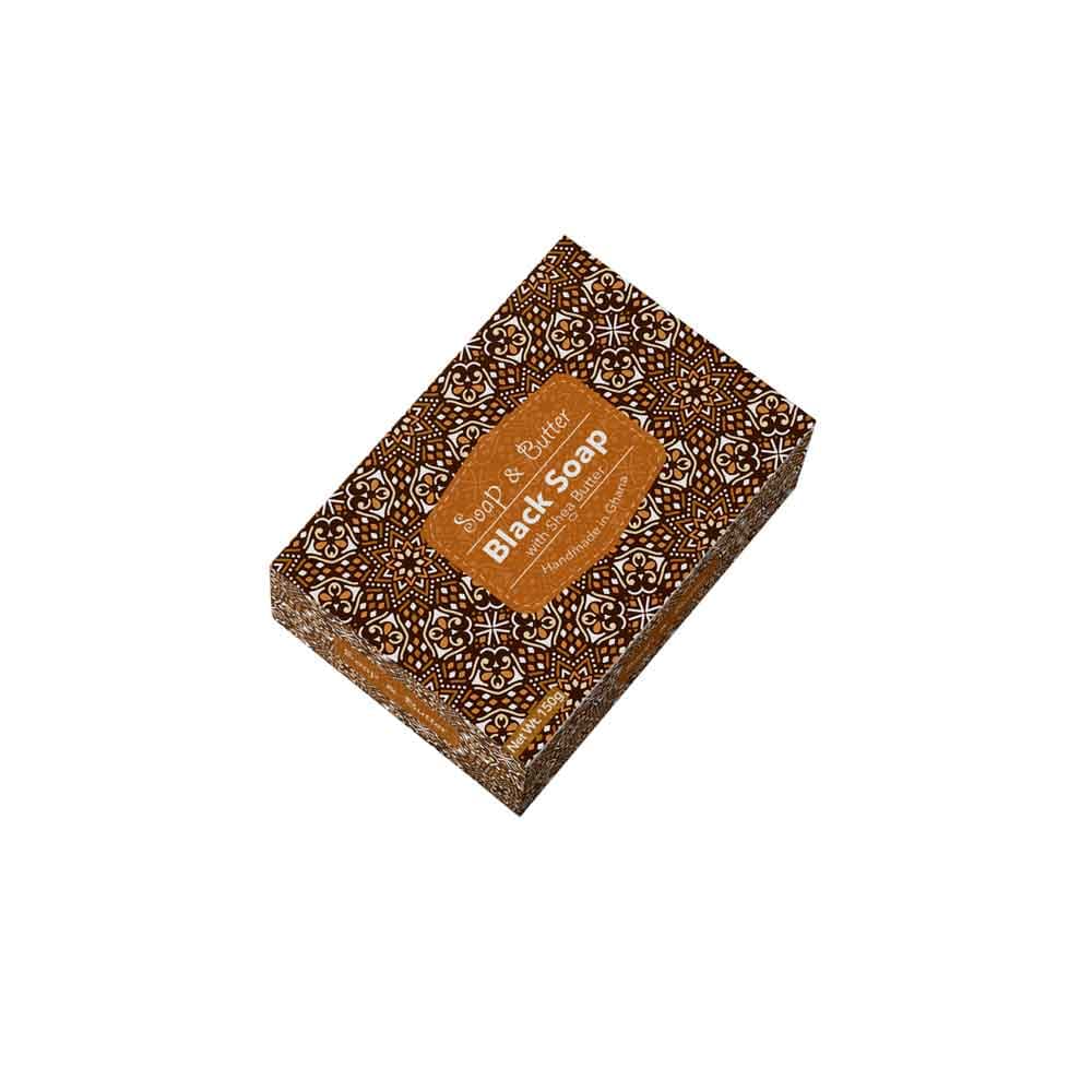 African Black Soap Bar, With Shea Butter